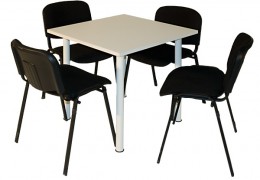 Kombo Tisch, 80x80 cm + 4x Sessel - Artikelnr. 0090